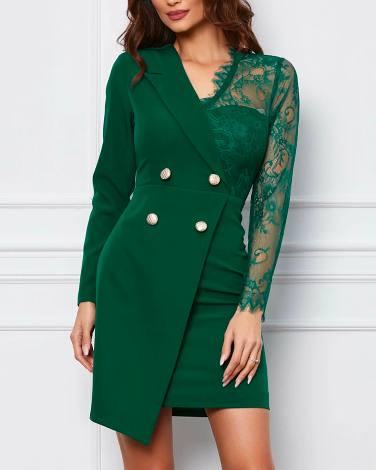 Women's Lace Solid Color Dress