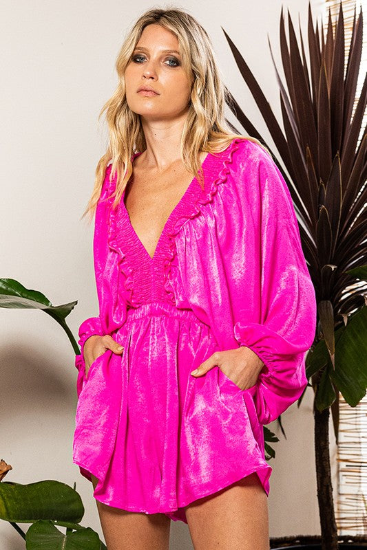 Next Level Romper in Pink