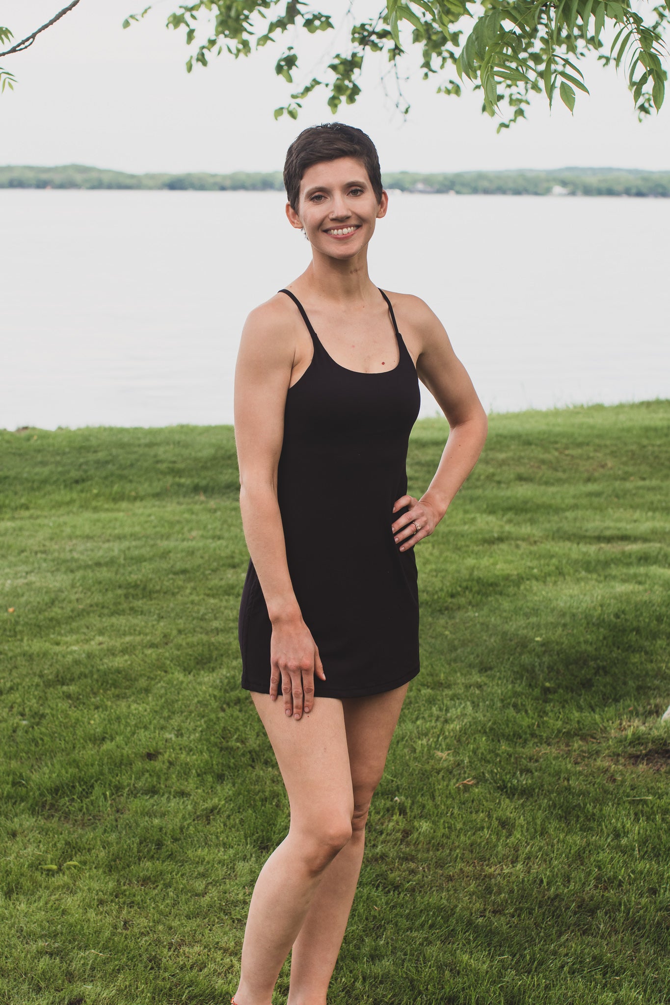 The Everyday Black Strappy Active Dress
