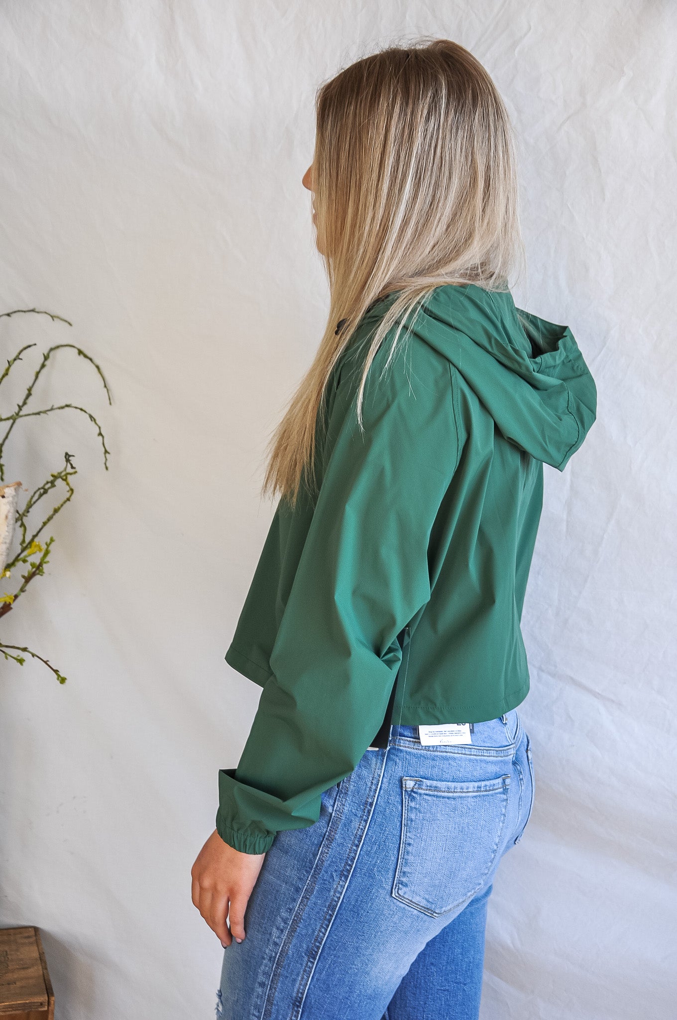 Green Waterproof Snap Front Pullover